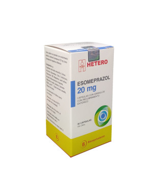 Esomeprazol  20 mg x 30 cápsulas Lab Hetero