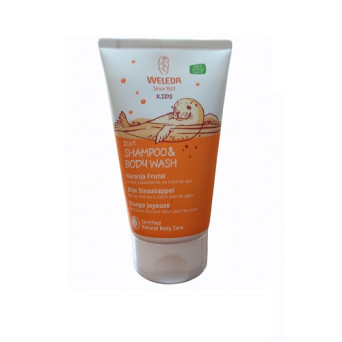 2 En 1 Champú y Gel De Ducha Para Niños Naranja Frutal 150 ml Weleda