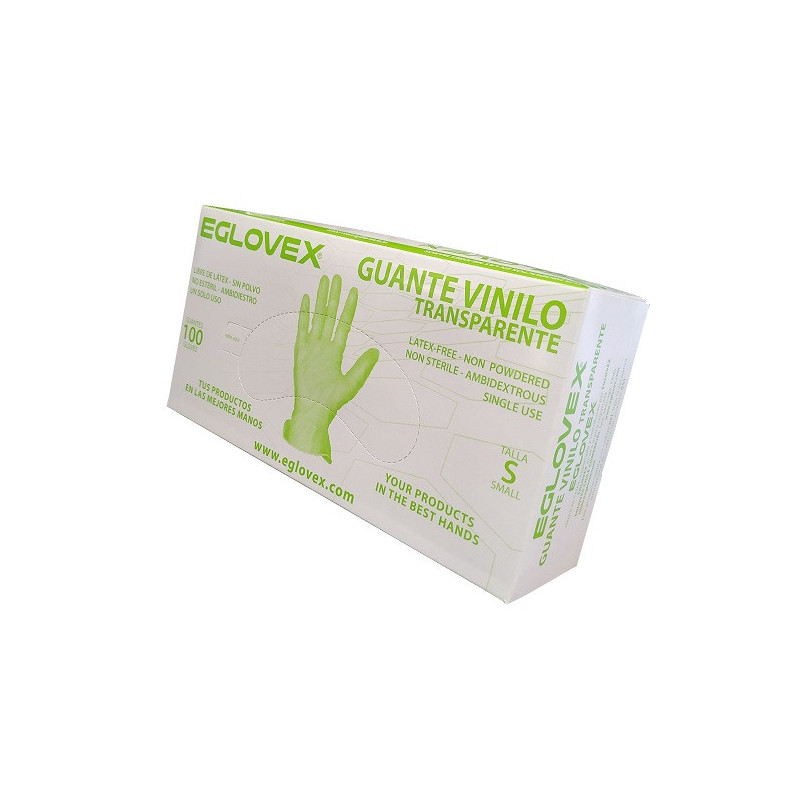 Guante Vinilo Eglovex Talla S 100 Unidades