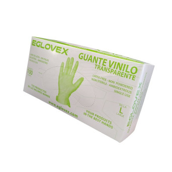 Guante Vinilo Eglovex Talla L 100 Unidades