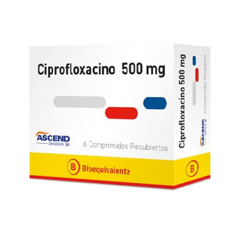 Ciprofloxacino 500 mg 6 comprimidos