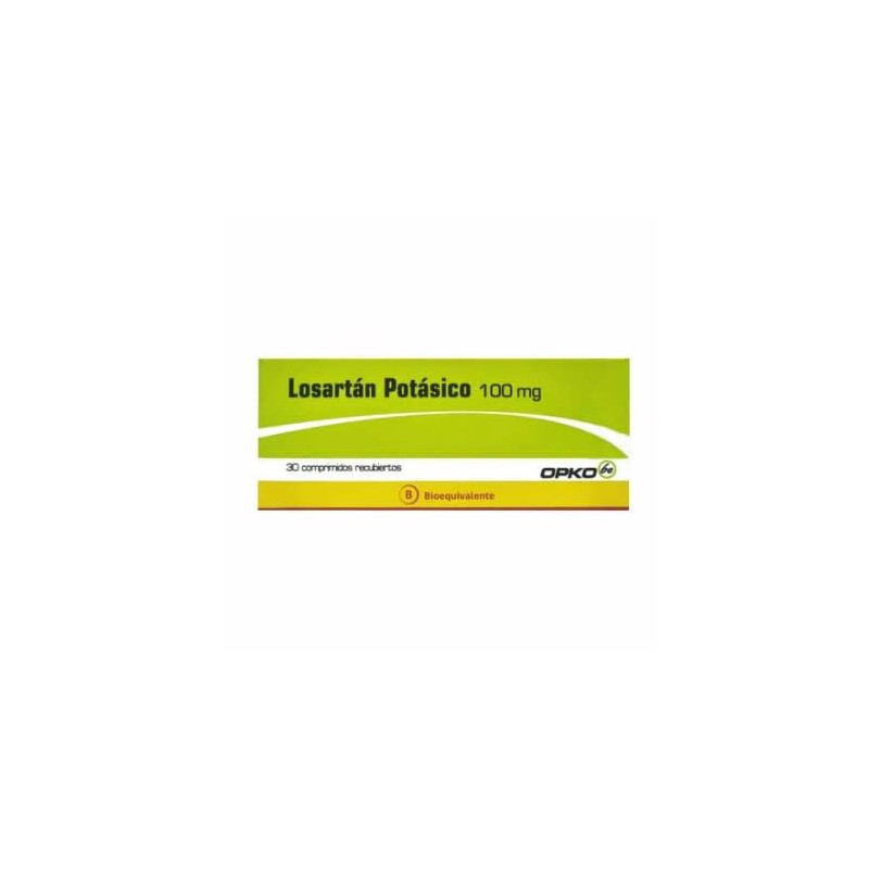 Losartan Potasico 100 Mg 30 Comp. Recubiertos Opko