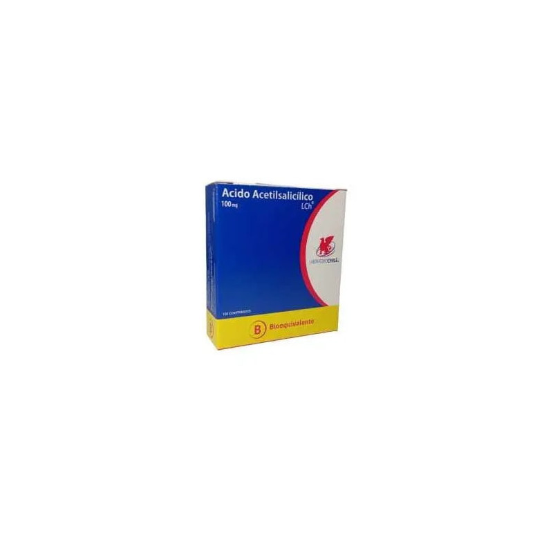 Ácido acetilsalicílico 100 mg x 100 comp LCh