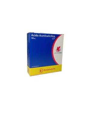 Ácido acetilsalicílico 100 mg x 100 comp LCh
