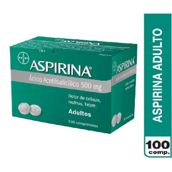 Aspirina 500 mg x 100 Comprimidos