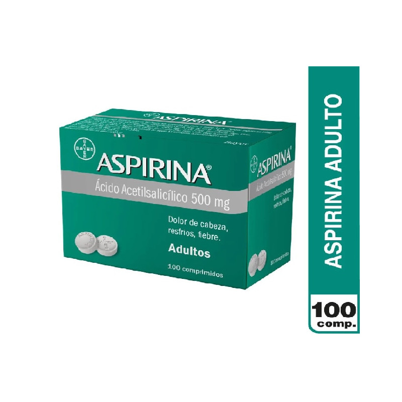 Aspirina 500 mg x 100 Comprimidos