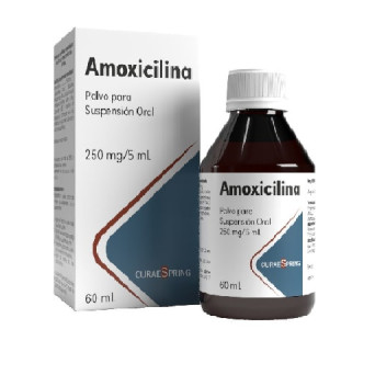 Amoxicilina 250 mg/5ml 60 ml Curaespring