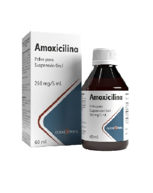 Amoxicilina 250 mg/5ml 60 ml Curaespring