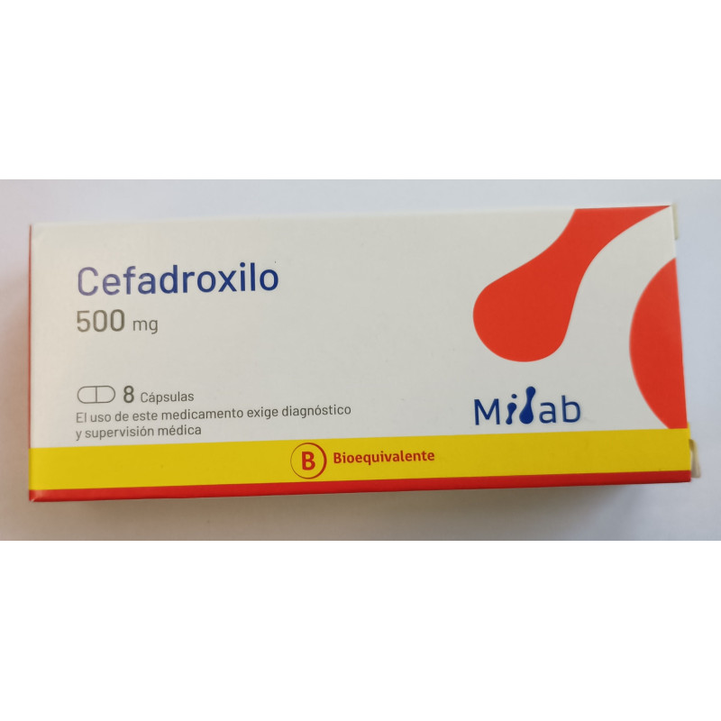 Cefadroxilo 500 Mg 8 Caps