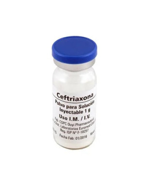 Ceftriaxona 1 Gr 1 Ampolla
