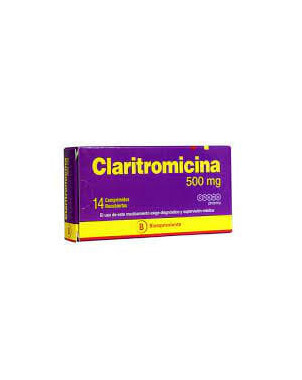 Claritromicina 500 mg 14 Comprimidos