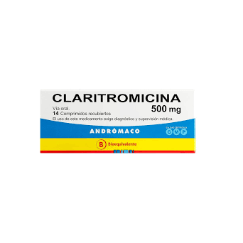 Claritromicina 500 mg 14 Comprimidos Andromaco