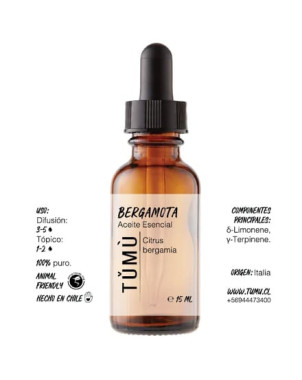 Aceite Esencial Bergamota 15 ml Tumu