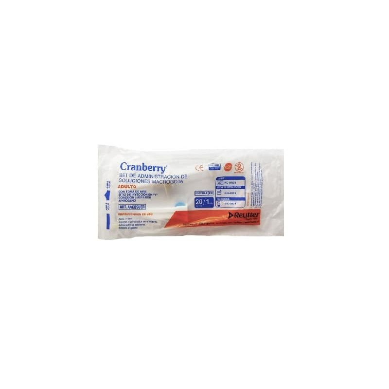 Bajada De Suero Set De Administracion Macrogota Adulto Reutter