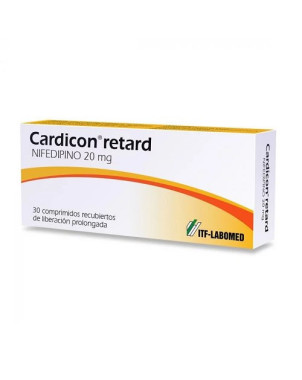 Cardicon Retard 20 mg 30 comprimidos de liberacion prolongada