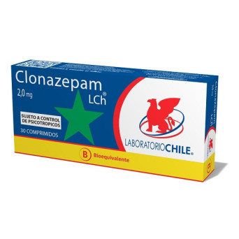 Clonazepam 2 mg 30 comp Lab Chile