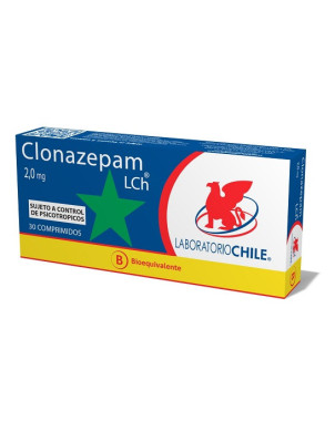 Clonazepam 2 mg 30 comp Lab Chile