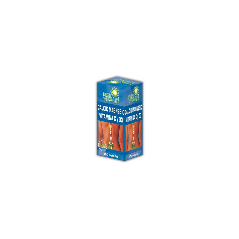 Calcio Magnesio Vitamina C y D3 100 capsulas