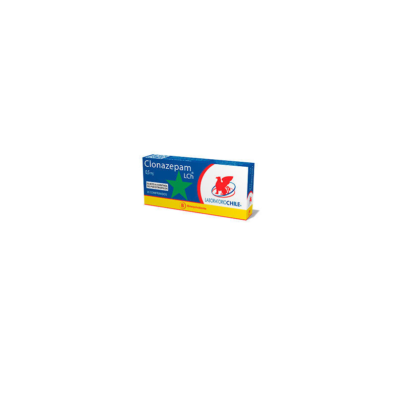Clonazepam 0.5 mg 30 comp Lab Chile