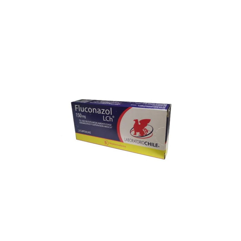 Fluconazol 150 mg. 2 cáps. Lab Chile