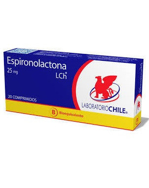 Espironolactona 25 mg x 20 Lab. Chile