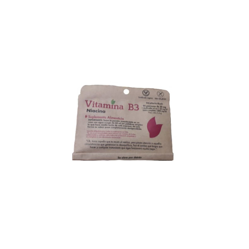 Vitamina B3 Niacina (Niacinamida) 90 porciones Dulzura Natural