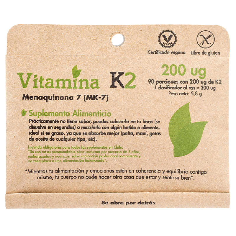 Vitamina K2 200 ug 90 Porciones Dulzura Natural