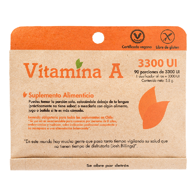 Vitamina A 3300 UI 90 porciones Dulzura Natural