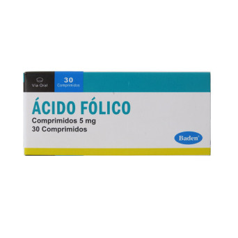 Ácido fólico 5 mg x 30 comp