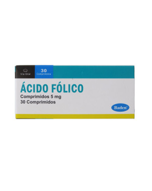 Ácido fólico 5 mg x 30 comp