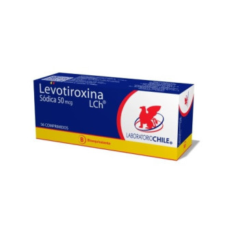 Levotiroxina Sodica 50 Mcg 56 Comprimidos Lab Chile