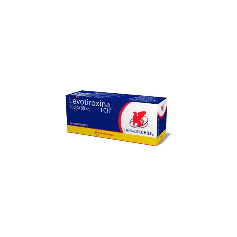 Levotiroxina Sodica 50 Mcg 56 Comprimidos Lab Chile