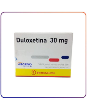 Duloxetina 30 mg 30 cápsulas