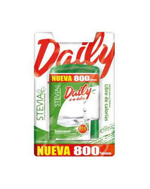 Daily Endulzante Stevia 800 tabletas