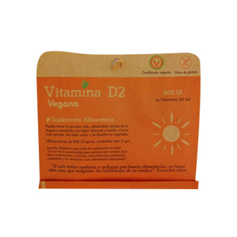 Vitamina D2 Vegana 125 porciones de 800 UI Dulzura Natural