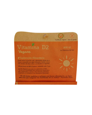 Vitamina D2 Vegana 125 porciones de 800 UI Dulzura Natural