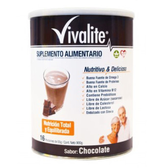 Vivalite Suplemento Sabor Chocolate 900 Gr