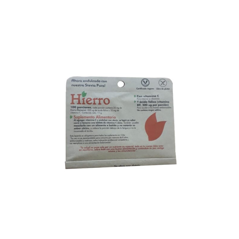 Hierro 25 mg  100 porciones Dulzura Natural