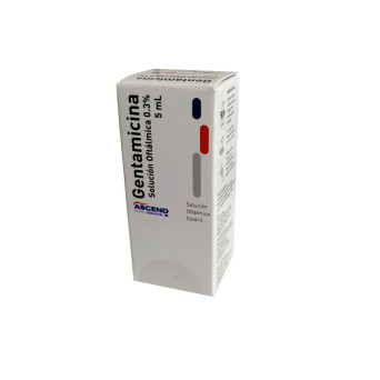Gentamicina 0.3% solución oftálmica 5 mL  Ascend VENCE 08/2026   STOCK 4