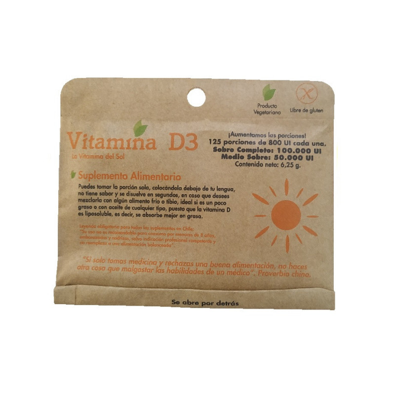 Vitamina D3 800 UI 125 Porciones Dulzura Natural