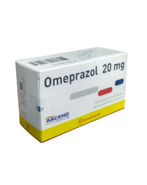 Omeprazol 20 mg. x 60 cap. Lab Ascend