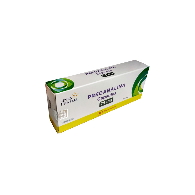 Pregabalina 75 Mg 30 Capsulas Seven Pharma