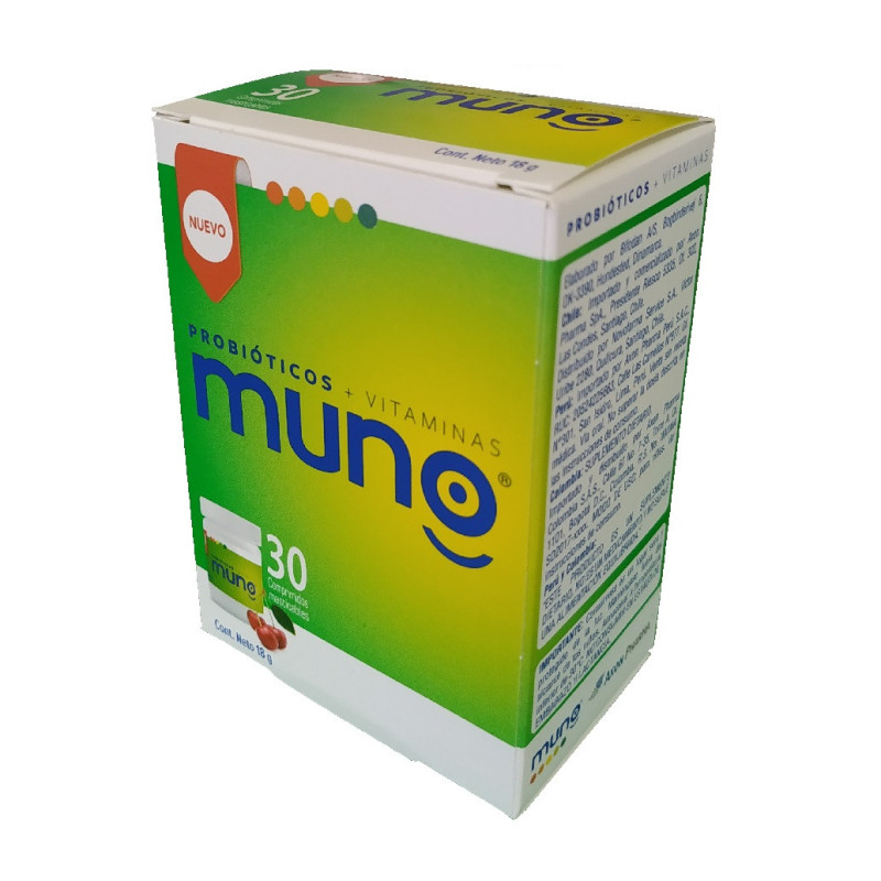 Muno Probioticos + Vitaminas 30 Comp. Masticables