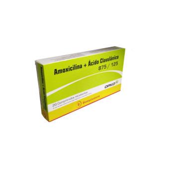 Amoxicilina + Ac Clavulanico 875/125 Mg 20 Comp Lab Opko