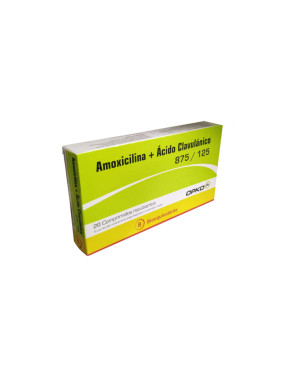 Amoxicilina + Ac Clavulanico 875/125 Mg 20 Comp Lab Opko