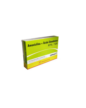 Amoxicilina+Ácido Clavulánico 875/125 mg x 14