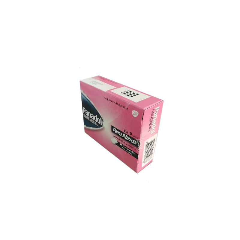 Panadol Infantil 80 mg 20 comprimidos 2 a 9 años