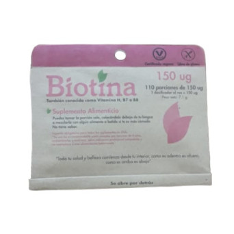 Biotina 150 ug 110 porciones Dulzura Natural