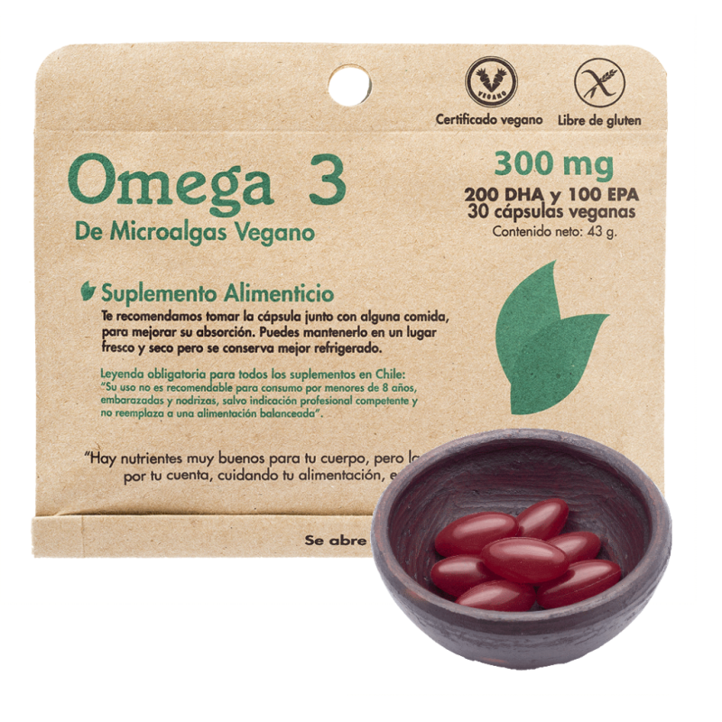 Omega 3 de microalgas Vegano 30 capsulas Dulzura Natural