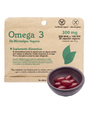 Omega 3 de microalgas Vegano 30 capsulas Dulzura Natural